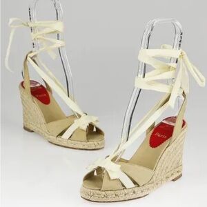 Christian Louboutin Isabelle black wedges. Size 35